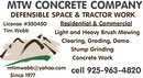 MTW Concrete, License #350450